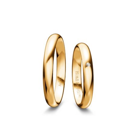 Trauringe Marie - Gelbgold 333 - 0,010 crt - TW/SI