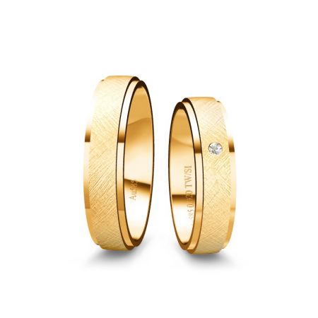 Trauringe Frida - Gelbgold 585 - 0,020 crt - TW/SI