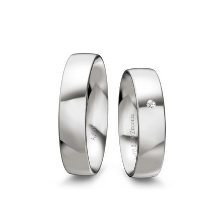 Trauringe Mia II - Silber 935 - 0,020 crt - Zirkonia