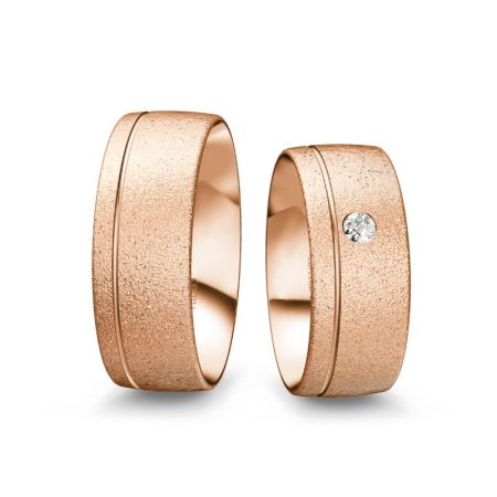  Trauringe Antonia - Roségold 333 - 0,080 crt - TW/SI 