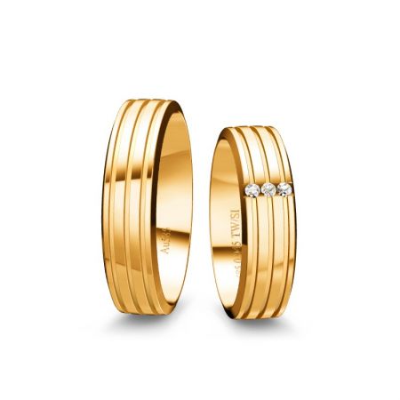 Trauringe Luise - Gelbgold 585 - 0,045 Crt - TW/SI