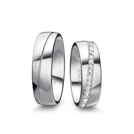 Trauringe Valentina - Weissgold 333 - 0,41 Crt - TW/SI 