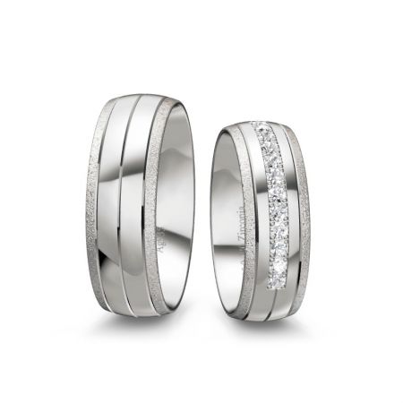Trauringe Lynn I - Silber 925 - 0,180 Crt - Zirconia