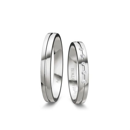 Trauringe Liana I - Silber 925 - 0,050 Crt - TW/SI 