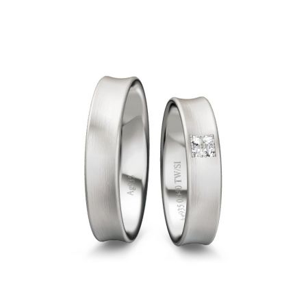  Trauringe Linda - Silber 925 - 0,040 Crt - TW/SI 
