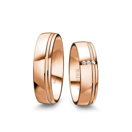 Truringe Stella - Roségold 585  - 0,030 Crt - TW/SI 