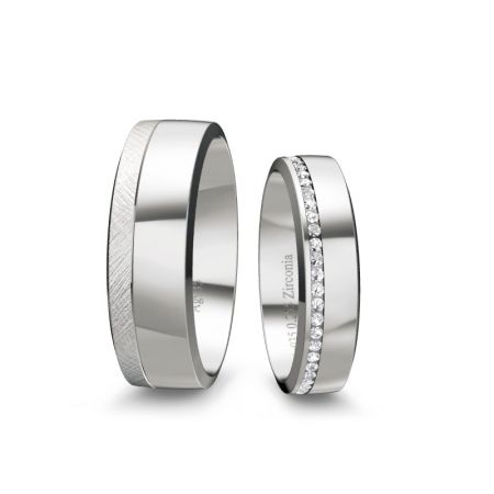 Trauringe Romy - Silber 925 - 0,260 crt - Zirconia