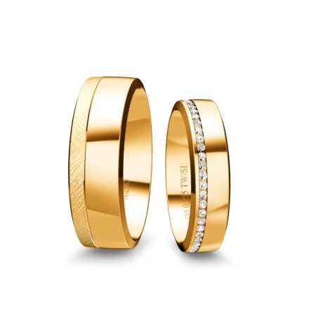 Trauringe Romy - Gelbgold 585 - 0,260 crt - TW/SI 