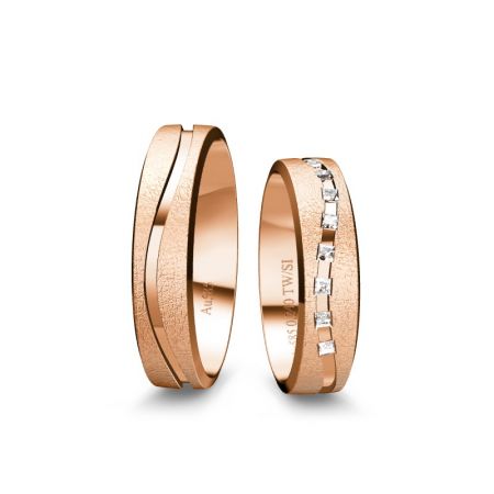 Trauringe Victoria I - Roségold 585  - 0,240 Crt - TW/SI