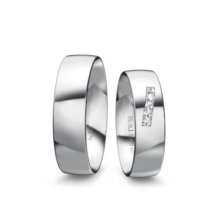 Trauringe Theresa - Weissgold 585 - 0,050 Crt - TW/SI 