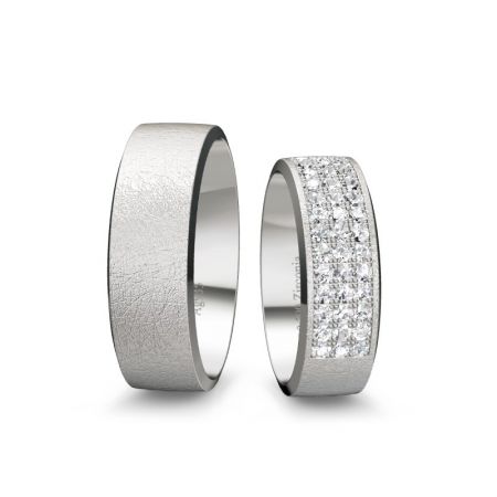  Trauringe Melissa I - Silber 925 - 0,390 Crt - Zirconia 