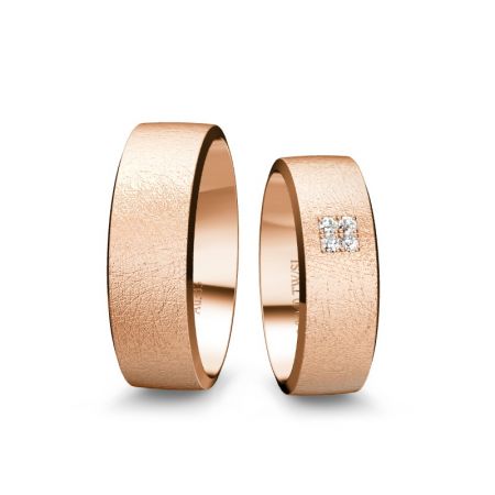 Trauringe Melissa II - Roségold 333 - 0,040 Crt - TW/SI 