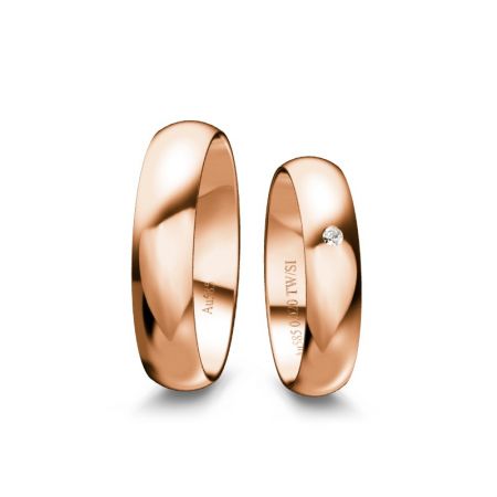 Trauringe Helen - Roségold 585 - 0,020 Crt - TW/SI 