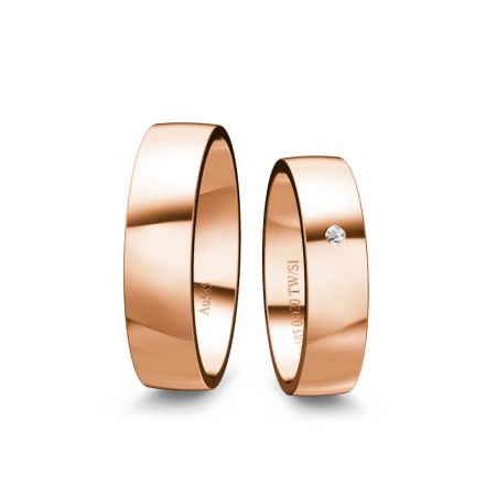 Trauringe Tina - Roségold 585 - 0,020 Crt - TW/SI 