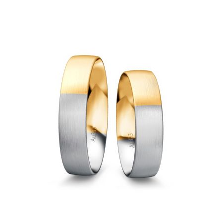  Trauringe Luana - Bicolor 333 - Weiss/Gelb 