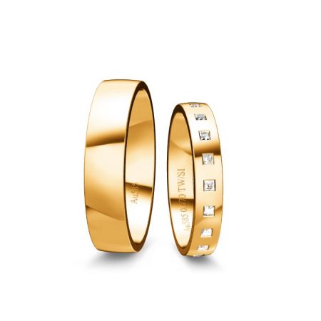 Trauringe Elli - Gelbgold 585 - 0,570 Crt - TW/SI 