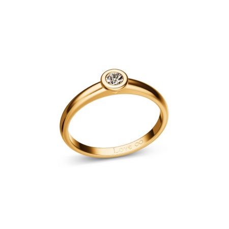 Verlobungsring Bella - Gelbgold 333 - 0,010 crt - TW/SI 