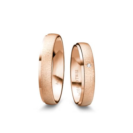  Trauringe Chiara - Roségold 333 - 0,010 Crt - TW/SI 